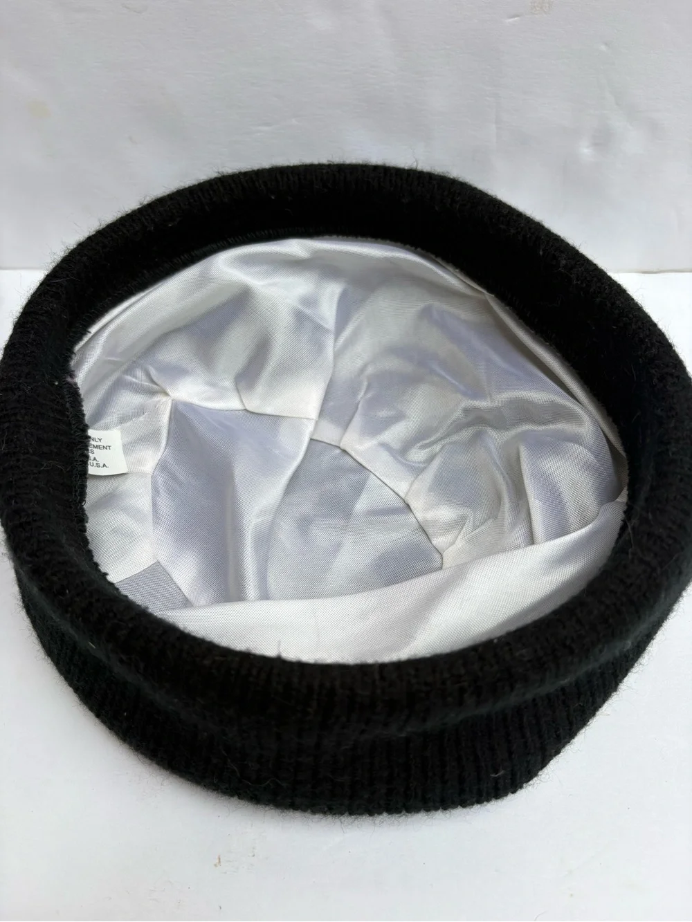 Vintage Made in USA Black Knit Beret - Women Accessories